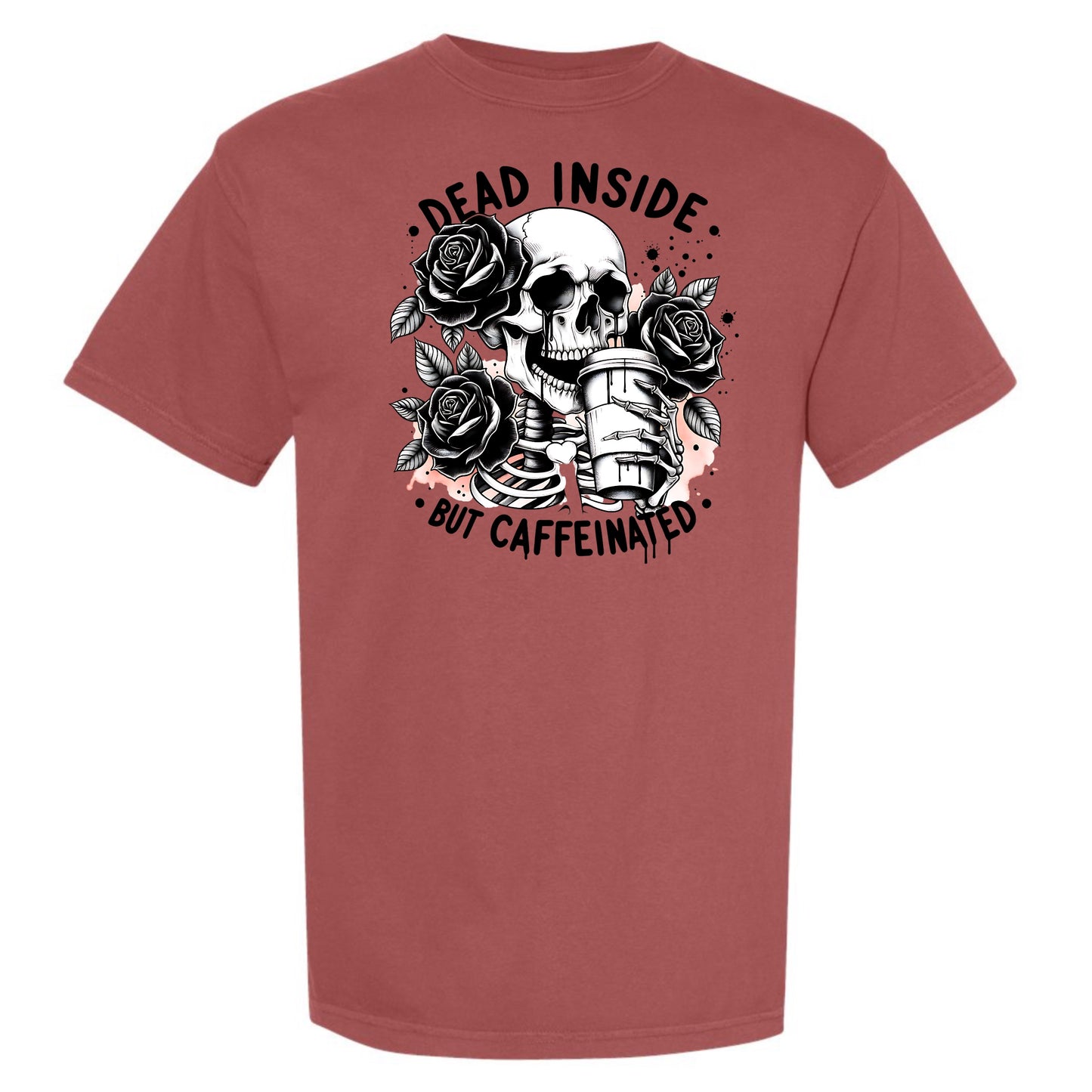 Dead Inside But Caffeinated Comfort Colors Graphic Tee