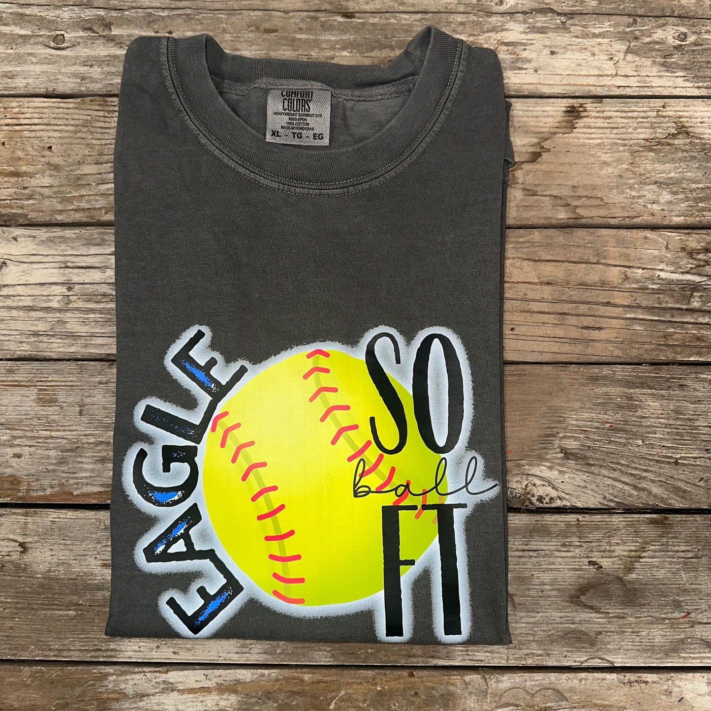 School Pride Softball Comfort Colors Graphic Tee