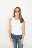 Ivory Fitted Layering Tank Top