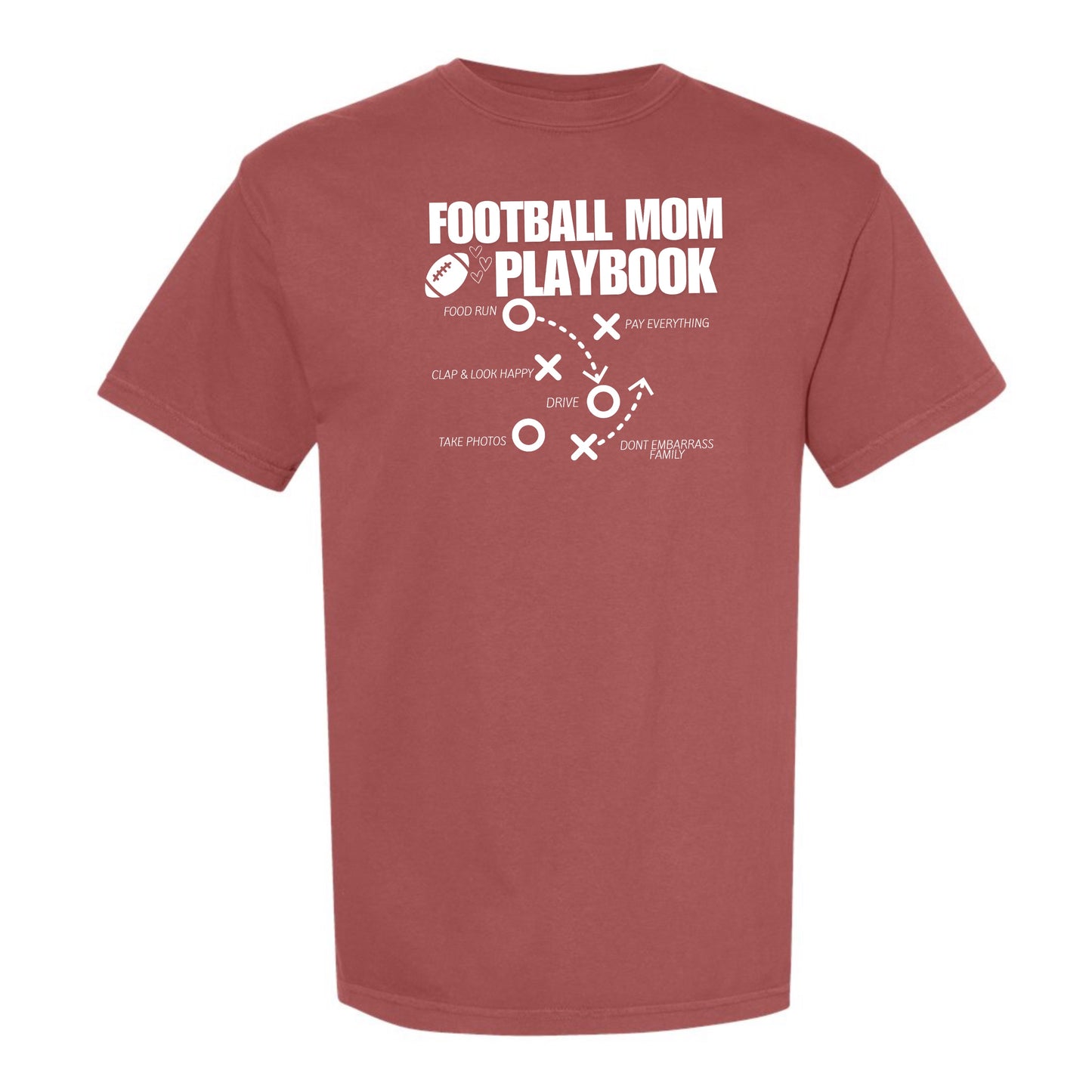 Football Mom Playbook Comfort Colors Graphic Tee