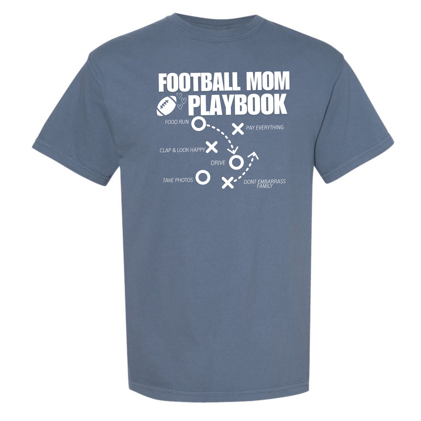 Football Mom Playbook Comfort Colors Graphic Tee