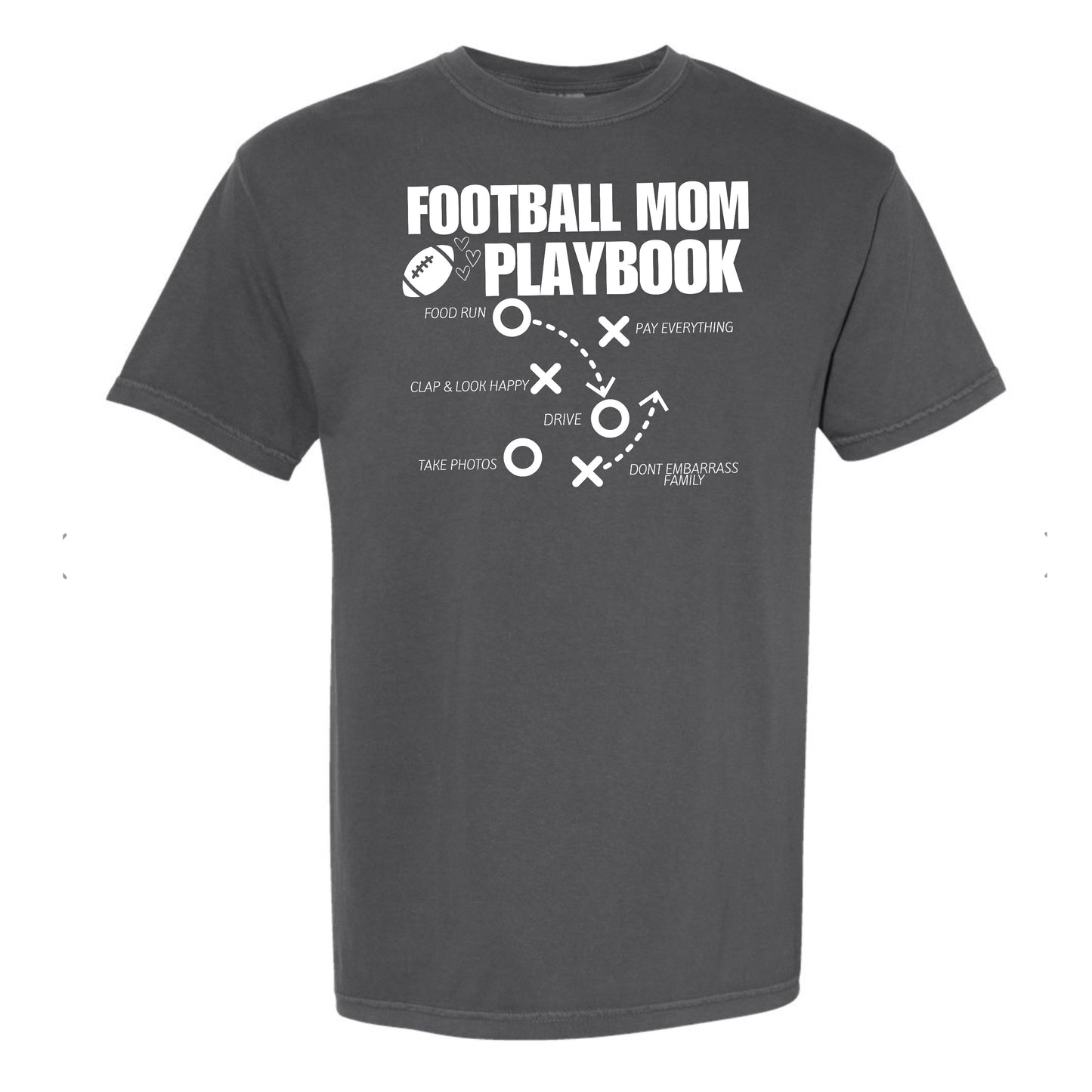 Football Mom Playbook Comfort Colors Graphic Tee
