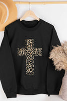 Leopard Cross Sweatshirt