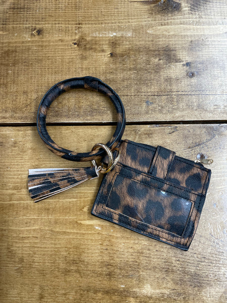 Leopard Wallet Key Ring